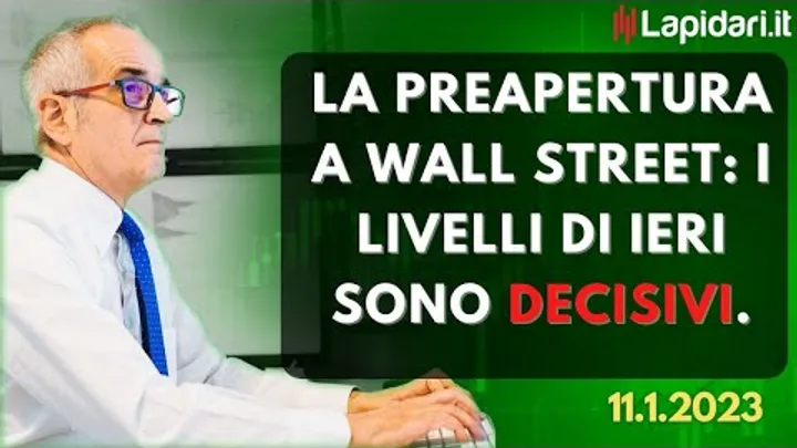 Pre-market a Wall Street. I livelli di ieri sono decisivi. 13/1/2022