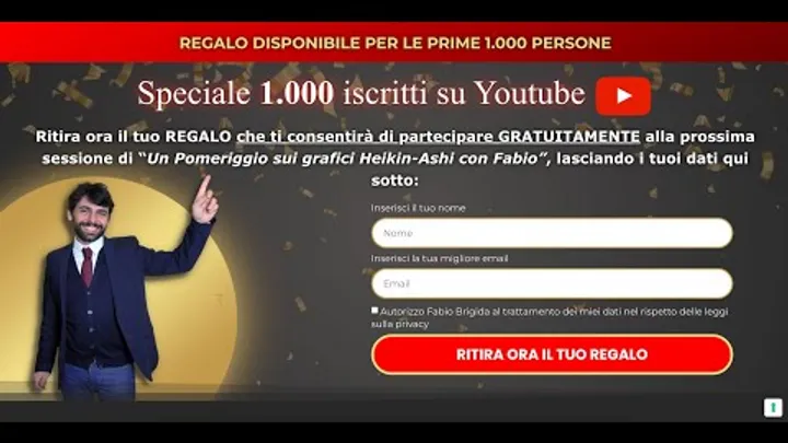 Regalo speciale per i 1.000 iscritti al canale YouTube di Fabio Brigida