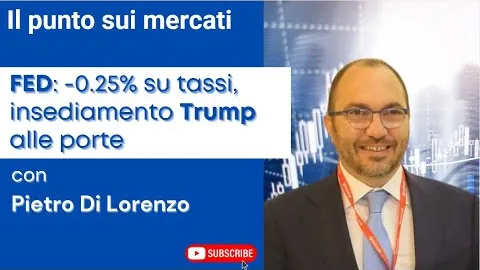 FED: -0.25% su tassi, insediamento Trump alle porte