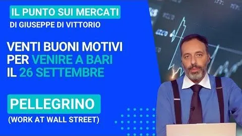 Sante Pellegrino (Work at Wall Street), venti buoni motivi per venire a Bari a il 26 settembre