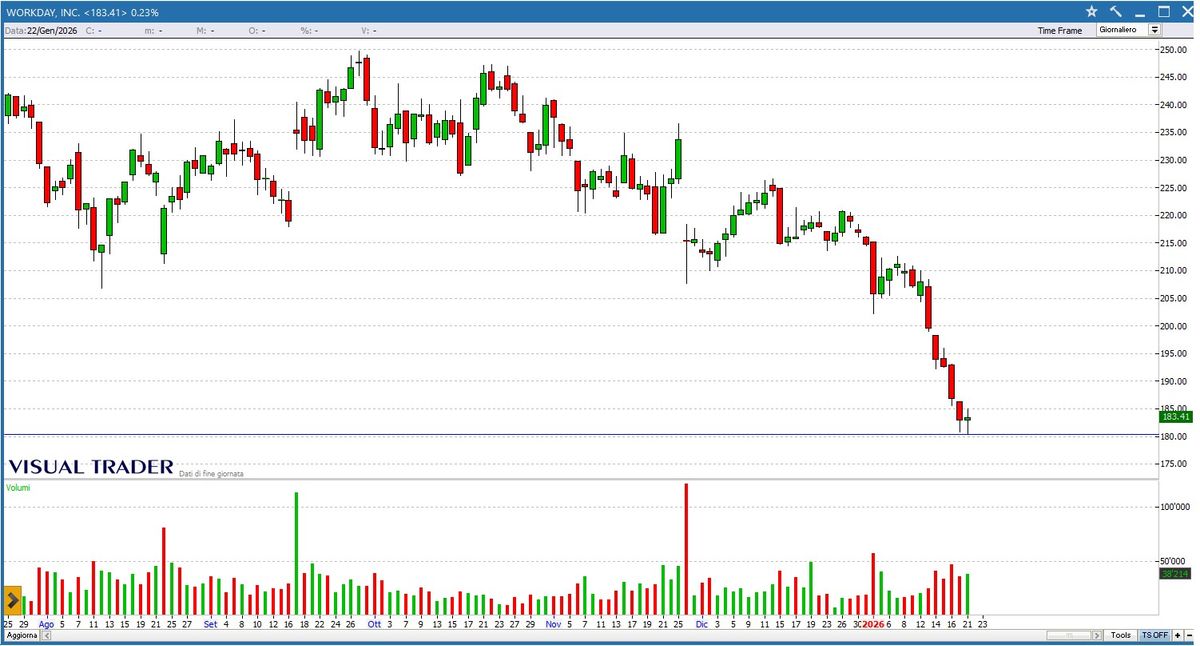 Grafico Visual Trader  - Workday INC