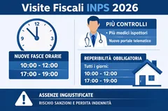 Visite Fiscali Inps 2026: come cambiano controlli, regole e nuove fasce orarie