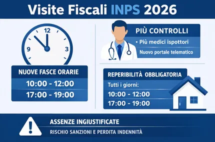 Visite Fiscali Inps 2026: come cambiano controlli, regole e nuove fasce orarie