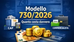 Modello 730/2026, quanto costa farlo al CAF o dal commercialista: cosa fa cambiare il prezzo