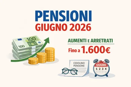 Pensioni giugno 2026, chi avrà gli aumenti: ecco perché arriva un maxi‑cedolino da oltre 1.600 euro