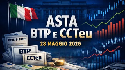 Btp e CCTeu: nuova asta MEF del 28 maggio 2026, rendimenti, caratteristiche e calendario completo