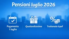 Pensioni luglio 2026, arriva la quattordicesima: ecco le date di pagamento e le trattenute nel cedolino