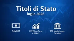 Titoli di Stato luglio 2026: calendario completo delle aste MEF, date e tipologie di emissione