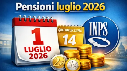 Pensioni luglio 2026: date di pagamento, accredito INPS e quattordicesima in arrivo