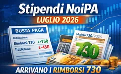 Stipendi NoiPA luglio 2026, arrivano i rimborsi del modello 730: ecco per chi
