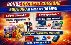 Bonus Decreto Coesione, a chi spetta davvero il contributo da 500 euro e come si può spendere
