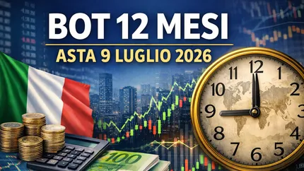 BOT, nuova emissione del MEF il 9 luglio 2026: ecco caratteristiche, calendario e tassi