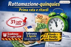 Rottamazione‑quinquies: quando scade la prima rata e cosa succede se si paga in ritardo