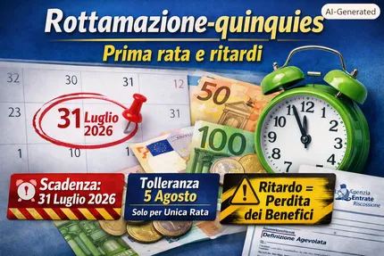 Rottamazione‑quinquies: quando scade la prima rata e cosa succede se si paga in ritardo