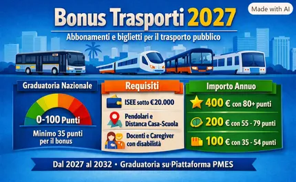 Bonus Trasporti 2027, fino a 400 euro: a chi spetta, come funziona la nuova graduatoria nazionale e cosa cambia