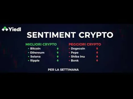 Sentiment Crypto e selezione migliori/peggiori Crypto per la Settimana -11-ago-26