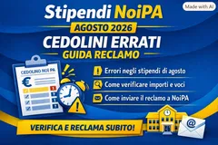 Stipendi NoiPA agosto 2026, cedolini con importi errati: ecco perchè, come verificare e presentare reclamo
