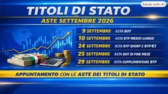 Titoli di Stato settembre 2026, il calendario delle aste tra BOT e BTP: ecco le date
