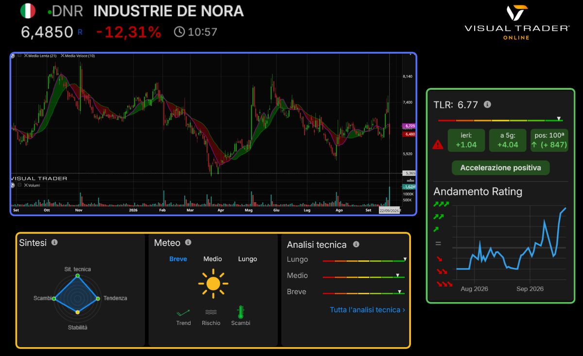 Industrie De Nora - Panoramica tecnica, TLR, Sintesi e grafico Radar  