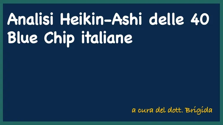 Analisi Heikin-Ashi delle 40 Blue Chip italiane a cura del dott. Brigida