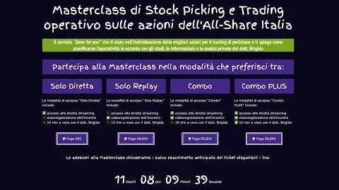 (-4 giorni) I livelli di trading sulle migliori azioni italiane di novembre